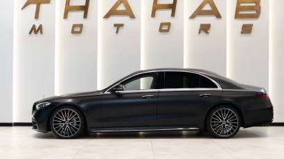 Mercedes-Benz S-Class S 500 4Matic - 2021 - Black - White - Thahab Motors Luxury Car Dealership Dubai