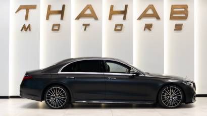 Mercedes-Benz S-Class S 500 4Matic - 2021 - Black - White - Thahab Motors Luxury Car Dealership Dubai