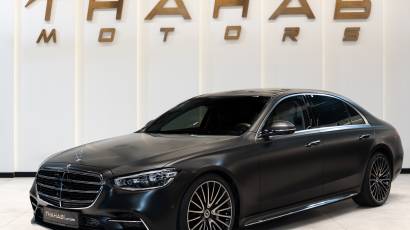 Mercedes-Benz S-Class S 500 4Matic - 2021 - Black - White - Thahab Motors Luxury Car Dealership Dubai