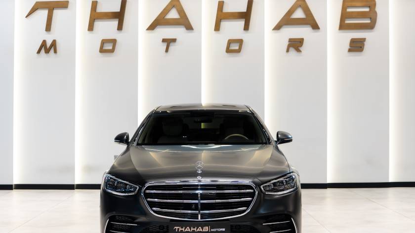 Mercedes-Benz S-Class S 500 4Matic - 2021 - Black - White - Thahab Motors Luxury Car Dealership Dubai