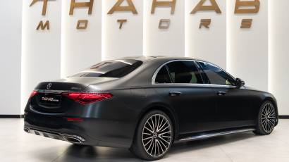 Mercedes-Benz S-Class S 500 4Matic - 2021 - Black - White - Thahab Motors Luxury Car Dealership Dubai